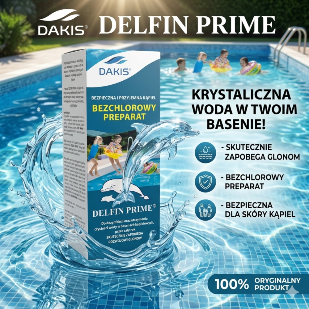 DELFIN PRIME – krystalicznie czysta woda w basenie bez chloru